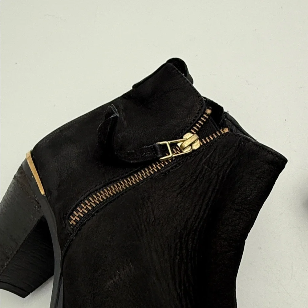 Steve Madden Elegant Black Ankle Boots women 8.5 leather festival retro Y2K